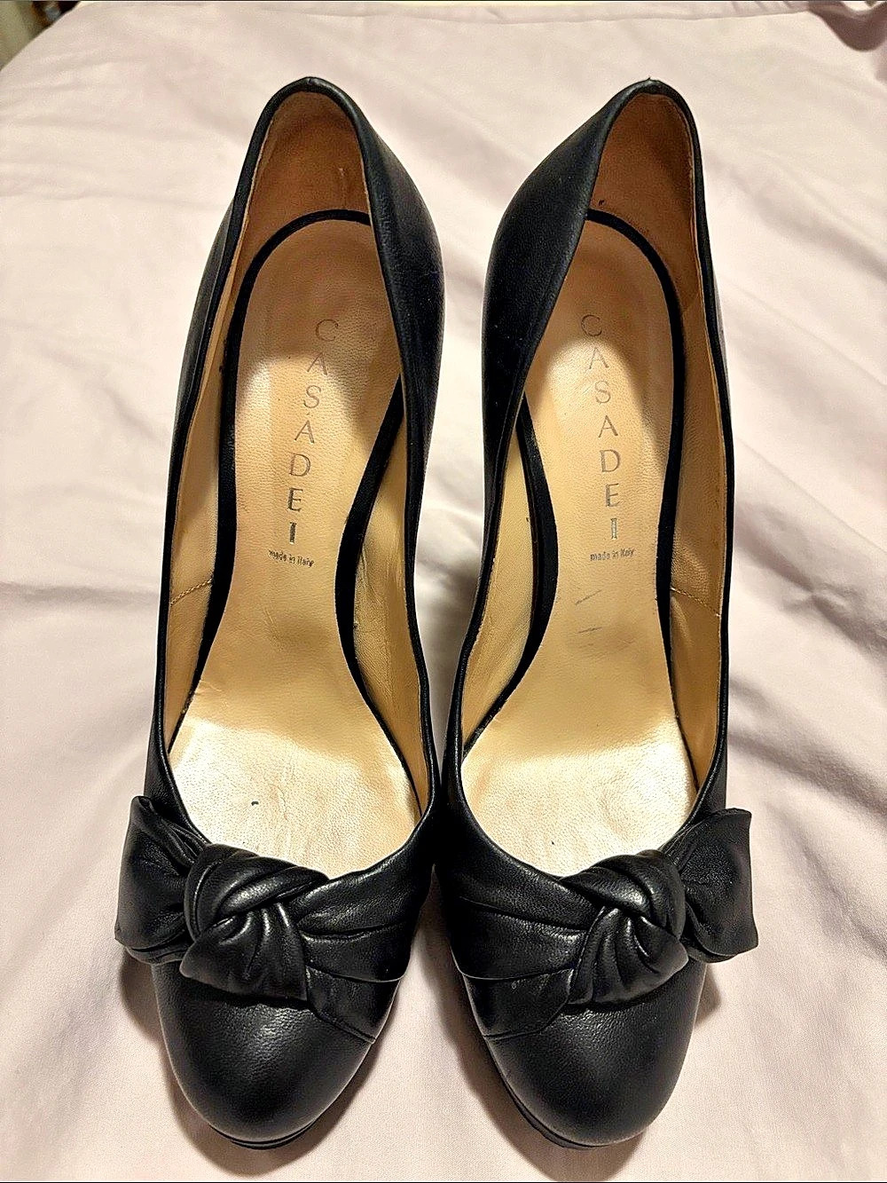 Casadei Black Bow Pumps US 9